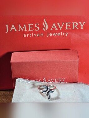 James Avery Sterling Eternal Ribbon Cross Ring